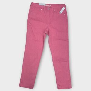 Seven7 Jeans Women's 10 Slim Straight High-Rise Fitted Hips Pink Barbiecore NWT